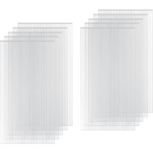 Sinimaka 10 Pack Polycarbonate Greenhouse Panels, 8' x 4' x 0.24'' Twin-Wall Polycarbonate Sheets, All Weather Clear Roof Panels Greenhouse Replacement Panels