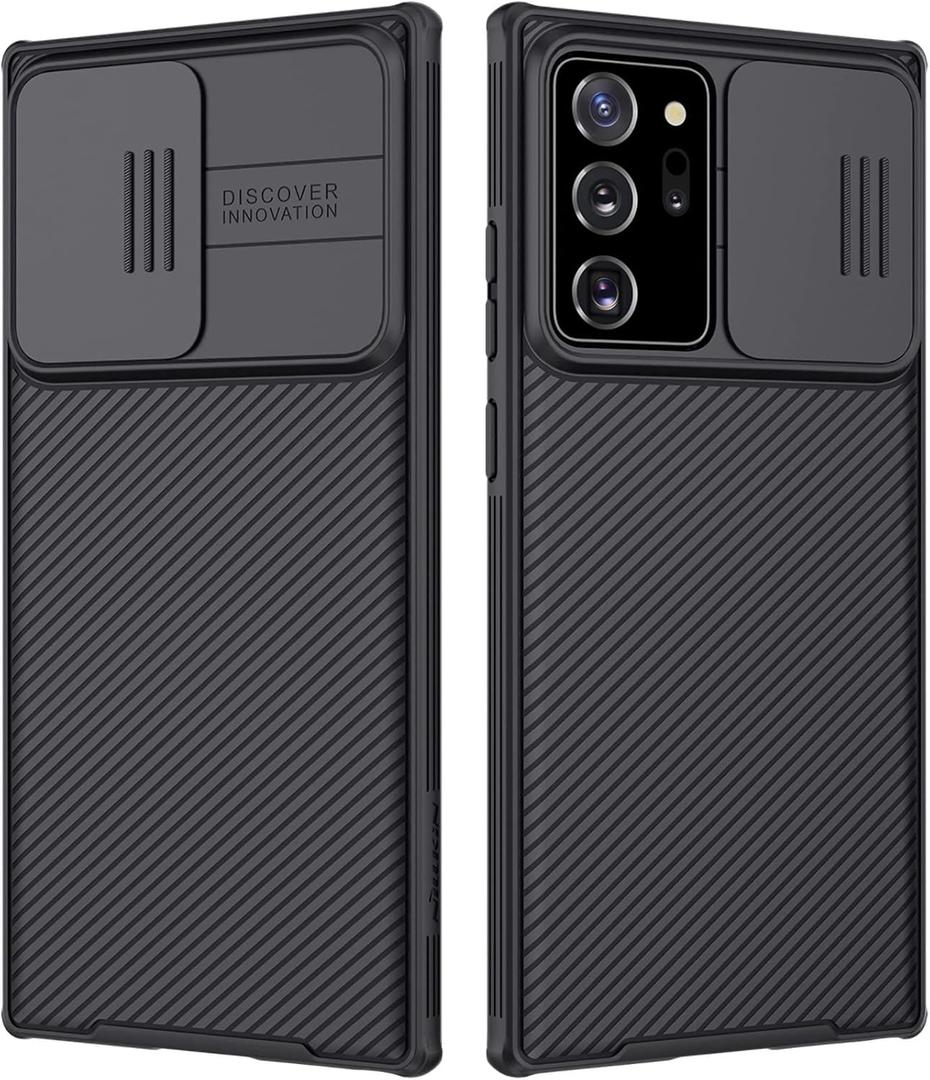 Nillkin Samsung Galaxy Note 20 Ultra Case, Slim Note 20 Ultra Protective Case with Slide Camera Cover Hard PC and TPU Ultra Thin Anti-Scratch Phone Case for Galaxy Note 20 Ultra 5g 6.9'' Black