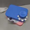 [Pink+Blue] Car Seat Snack Tray for Toddlers - 3 Inch Cup Holder Fits Most Sippy Cups & Straw Bottles with Dip Well, Mess-Free Square Kids Travel Tray Road Trip Essentials, Blue & Pink