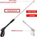 26FT Power Pressure Washer Hose with Gun Extension Wand 5 Nozzle Tips Kit