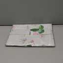 Vinyl Tablecloth with Flannel Backing - Waterproof, Oil-Proof, Easy to Clean -Plastic Table Cloth - Perfect for Dining Tables, Kitchen Tables, Parties (White Flowers, 5454 Inch Square)