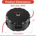3 Pack String Trimmer Head compatible for Echo Speed Feed 400 SRM-230 SRM225 SRM-210 SRM2100 Echo Weed Eater PAS210 PAS211 PAS225 PAS230 PAS260 Shindaiwa T195S T220 T222 T230 T231 Straight Shaft