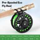 PLUSINNO Fly Fishing Rod and Reel Combo, 4 Piece Lightweight Ultra-Portable Graphite Fly Rod 5/6 Complete Starter Package with Carrier Bag
