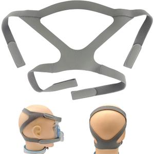 CPAP Mask Headgear Strap, Universal CPAP Headgear Strap for CPAP Mask, Comfortable Durable Stretchy Material, StandardGray (Headgear Only) (Gray, 1PCS)