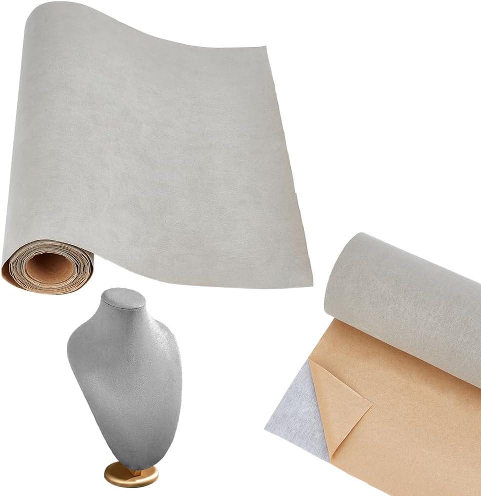 OLYCRAFT Felt Drawer Liner 15.7x197 Inch Self Adhesive Flocking Fabric Gray Velvet Flock Liner Sticky Back Flocking Fabric DIY Velvet Drawer Liners for Jewelry Drawers Craft Making Supplies OLYCRAFT Felt Drawer Liner 15.7x197 Inch Self Adhesive Flocking Fabric Gray Velvet Flock Liner Sticky Back Flocking Fabric DIY Velvet Drawer Liners for Jewelry Drawers Craft Making Supplies