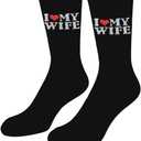 Gift for Boyfriend I Love My Girlfriend Socks Christmas Anniversary Birthday Valentines Gifts for Boyfriend Husband