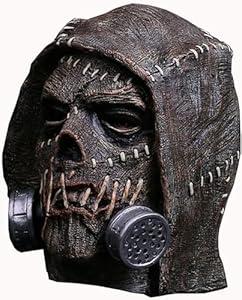 eLymwoo Arkham Scarecrow Latex Mask Knight Helmet Halloween Party Performance Prop Costume