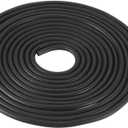 uxcell Foam Rubber Seal Weather Strip 4mm Diameter 5 Meters Long Black