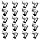 AIRTAK 20 Pcs EMT Conduit Fittings Inside Corner Pull Elbow, EMT 90 Degree Metal Conduit Capped Corner Coupling, Combo Head Set Screw, Zinc Die Cast, Silver (3/4 Inch)