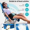 KingCamp Low Beach Chair, High Back Folding Camping Chair for Adults, Oversized Breathable Mesh Seat, 300lbs Heavy Duty Portable Chair with Cup Holder & Storage Pockets for Beach, Outdoor