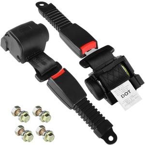 Retractable 61" DOT Seatbelts, Universal 2 Point Adjustable Seat Belts for Golf Carts EZGO, Yamaha, Club Car, ICON, Star, Zone Golf Carts, Go Kart, Forklift (2 Set)