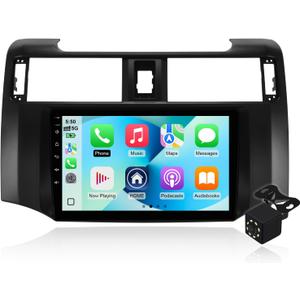 4Core+64G Android 14 Double Din Car Radio Stereo for Toyota 4Runner 2010-2019 with 9" Touchscreen Radio Built-in Wireless Carplay/Android Auto/GPS/Bluetooth/FM/AUX-in/SWC/Camera