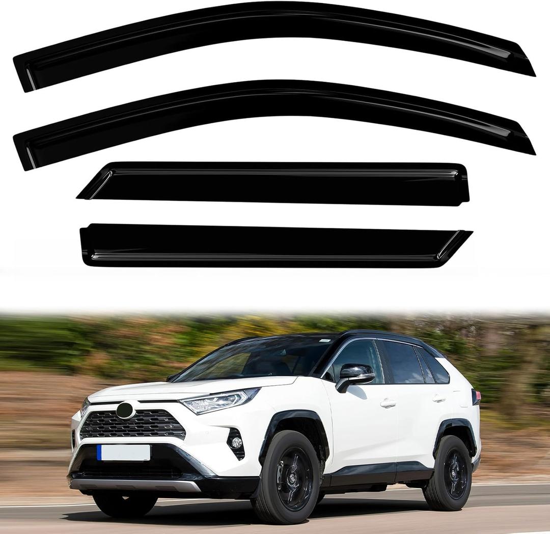 Window Visors Rain Guards Shield for 2019-2025 Toyota RAV4, Out-Channel Window Vent Wind Deflectors Visors Shades for 19-25 RAV4
