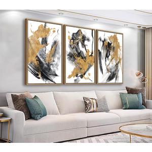 Large Painting Wall Art, Brown Black Graffiti Canvas Prints, 16"X24"X3