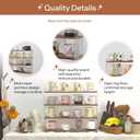 Coffee Mug Holder Wooden Cup Station Organizer 4-Tier Cup Holder for Coffee Bar Mug Display Rack for Countertop Mug Holder Shelf for Home Kitchen Nut Brown