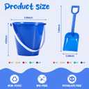 Woanger Set of 36 Beach Pails, Buckets and Shovels - 5 Inch Sand Play Set - Colorful Plastic Beach Buckets - Sand Castle Kit for Boys and Girls Birthday Party Favor
