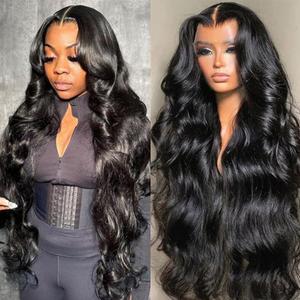 IWISH 220% Density Full 13x6 Body Wave Lace Frontal Wigs Human Hair Virgin Body Wave 22Inch 13x6 HD Transparent Lace Front Wigs 12A Brazilian Human Hair Pre Plucked With Baby Hair