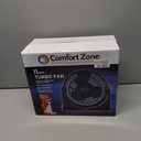 Comfort Zone 11-Inch High-Velocity Tabletop Air Circulator Fan, Quiet Personal Fan with 3 Speeds & 90 Adjustable Tilt  Portable Desk Fan for Home, Bedroom, or Office, Black