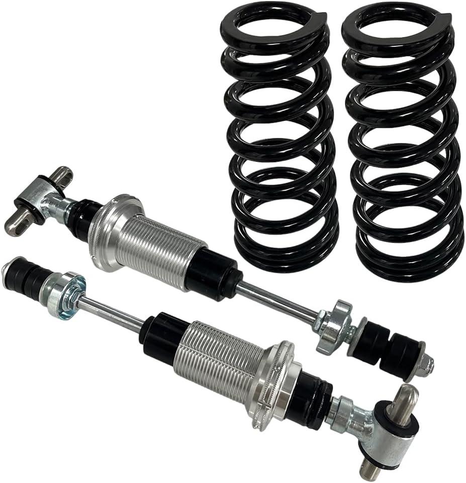 Front Coilover Shock Absorber Strut Pair Set Adj. 500 lb Springs Compatible for 73-77 A-Body 82-88 G-Body