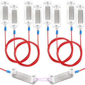 Kanayu 4 Pcs Lectric Fence Tape Connector Polytape to Polytape Connector 40mm Electric Tape for Electric Fence Connection with 90 cm Wire for 1/2" to 1-1/2" Width Polytape(2 Pieces Tape)