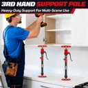 XINQIAO Cabinet Jacks for Installing Cabinets, Heavy Duty Third Hand Tools Adjustable Support Pole from 18.5 IN to 29.5 IN, 4 PCS