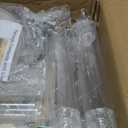 6 Set 5 Arms Acrylic Candelabra Centerpieces for Wedding Table Decorations,Clear Candlesticks Holder with Acrylic Shade for Valentine's Day Dinner Party Fireplace Gift with LED Candle