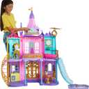 Mattel Disney Princess Toys, Ultimate Castle 4 Ft Tall with Lights & Sounds, 3 Levels, 10 Play Areas and 25+ Furniture & Pieces, Inspired by Disney Movies, One Size