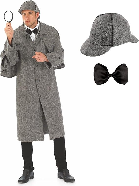 Mens Detective Costume Adult, Detective Costume Men, Detective Halloween Costume, Private Investigator, Size L