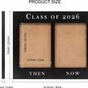 FramePro Class of 2026 Then & Now Graduation Picture Frame, Double 5x7 Wooden Graduation Photo Frame, Black HD Glass Graduation Gift, Simple