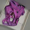 Didog Soft Flannel Padded Dog Vest Harness, No Pull/Quick Fit Reflective Dog Strap Harness, Easy for Training Walking (L:Chest 26-32", Purple)