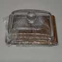 Glass Butter Dish with Lid,Airtight Cover for Fresh Butter,Clear Butter Keeper,Butter Tray,Large Butter Dish for Refrigerator & Countertop