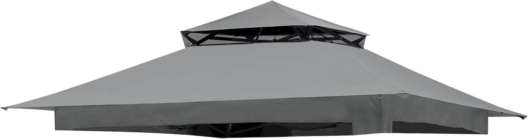 Grey Gazebo Replacement Cover Compatible with ABC 13x13 Pop Up Gazebo Frame,This Particular Replacement Cover Will Not Fit Any Other Models