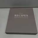 Blank Cookbook to Write in Your Own Recipes – Linen Hardcover Spiral Recipe Book with Photo Pages & Pocket, Heirloom Family Keepsake Gift