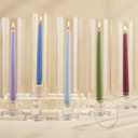 Hurricane Candle Holder Thickened Cylinder Covers 10 Pcs Taper Candle Sticks Holder Glass Tall Candlesticks Holders Centerpiece for Wedding Dining Table