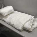 WhatsBedding Feather Fiber Comforter King Size Duvet Insert for All Season, 100% Cotton Hotel Collection Down Comforter Alternative, 4 Corner Loops, Gold Piping, 90x106In