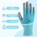 ANDANDA Kids Gardening Gloves, Nitrile Coated Children Yard Work Gloves with Grip, Suitable for Toddlers, Children, Girl, Boy