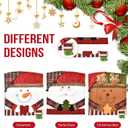 Christmas Chair Covers Set of 6 Christmas Chair Back Covers for Dining Room Cute Santa Chair Cover Party Chair Covers Christmas Decorations Red