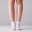 6 Pairs Ruffle Socks For Women Casual Ankle Socks Retro Soft (White, M)