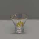 Onebttl Iridescent Stemless Martini Glasses with Initial M, Personalized Gifts for Women, 8 oz, Cocktail Gifts, Alcohol Glasses for Birthday, Christmas