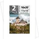 Mat Board Center, Pack of 2, 16x20 for 11x14 White Color Mats