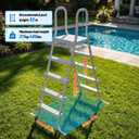 Above Ground Pool Ladder, 52'' Pool Ladder, Swimming Pool Frame Ladder, 4-Steps, Suitable for Pools up to 52 inches deep Above Ground, Anti-Slip Feet &Wide Steps