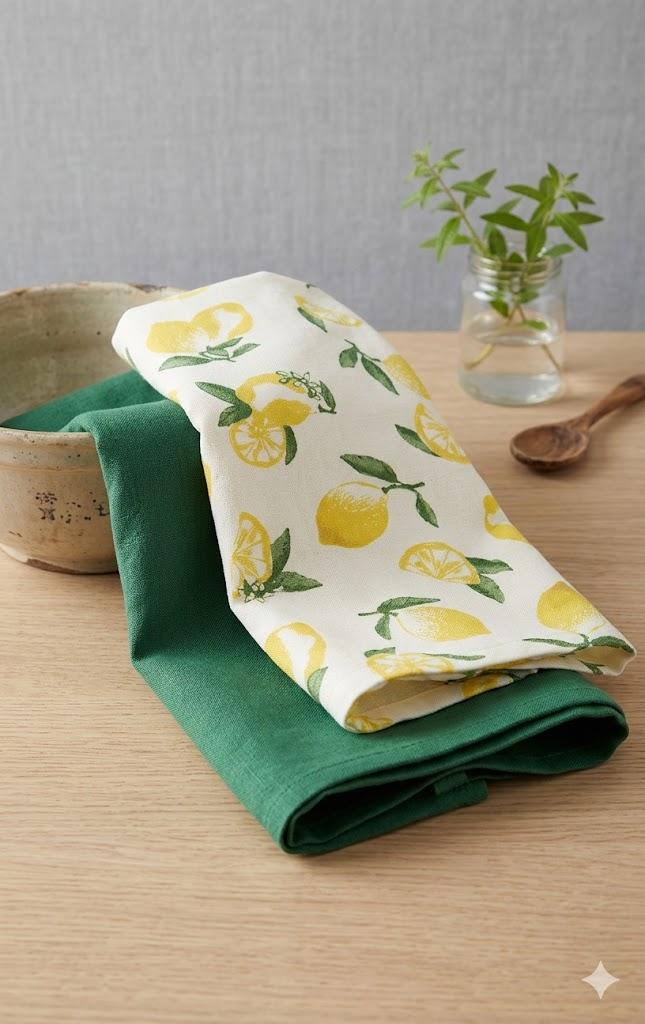 Fiesta Set of Towels Pack Of 4 Green and White