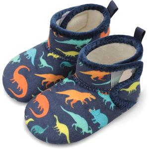 BARERUN Baby Toddler Slippers Girls Boys House Shoes Fuzzy Boots Socks | Breathable, Lightweight, Fur Lined, Easy Slip on and off, Non-Slip Rubber Sole, Machine Washable, for Bedroom Indoor Outdoor