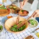 Mooues Wooden Spoons for Cooking, 4 Pcs Wooden Utensils for Cooking Natural Teak Wooden Kitchen Utensils Set