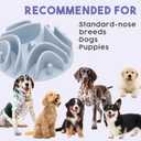 Awoo Great Vibes - Silicone Slow Feeder for Dog Bowls Over 5.5 Inches - Non-Slip, Wet and Dry Food-Compatible Pet Dish with Suction Cups - Extends Mealtime for Fast Eaters - Dishwasher Safe (Sky)