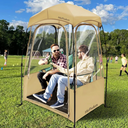 Sports Tent, Instant Weather Proof Pod, Pop Up Bubble Clear View Tent, Sports Pod with Extra Top Cover for Soccer, Football, Softball Games, and Other Outdoor Events, Baobrava, MioTsukus, Style: 46"l X 40"w X 65"h