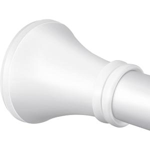 YNL White Shower Curtain Rod 36-84 Inch(3-7ft), No Slip No Drill Stainless Steel Spring Tension Curtain Rod, No Rust Shower Rod Adjustable For Bathroom Window Bedroom