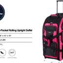 Travelers Club Xpedition 30 Inch Multi-Pocket Upright Rolling Duffel Bag