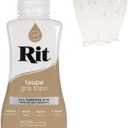 Rit Dye  Liquid Fabric Dye for Crafting, Clothing, and Dcor  8 oz. Bottle  Taupe (Gloves Included)