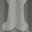 Malier Dog Christmas Stocking, Xmas Luxury Faux Fur Large Bone Shape Hanging with Silver & Gold Snowflakes Sequin Decorations Pets Christmas Dog Stockings for Dogs Cats Pets (Whith) (White)